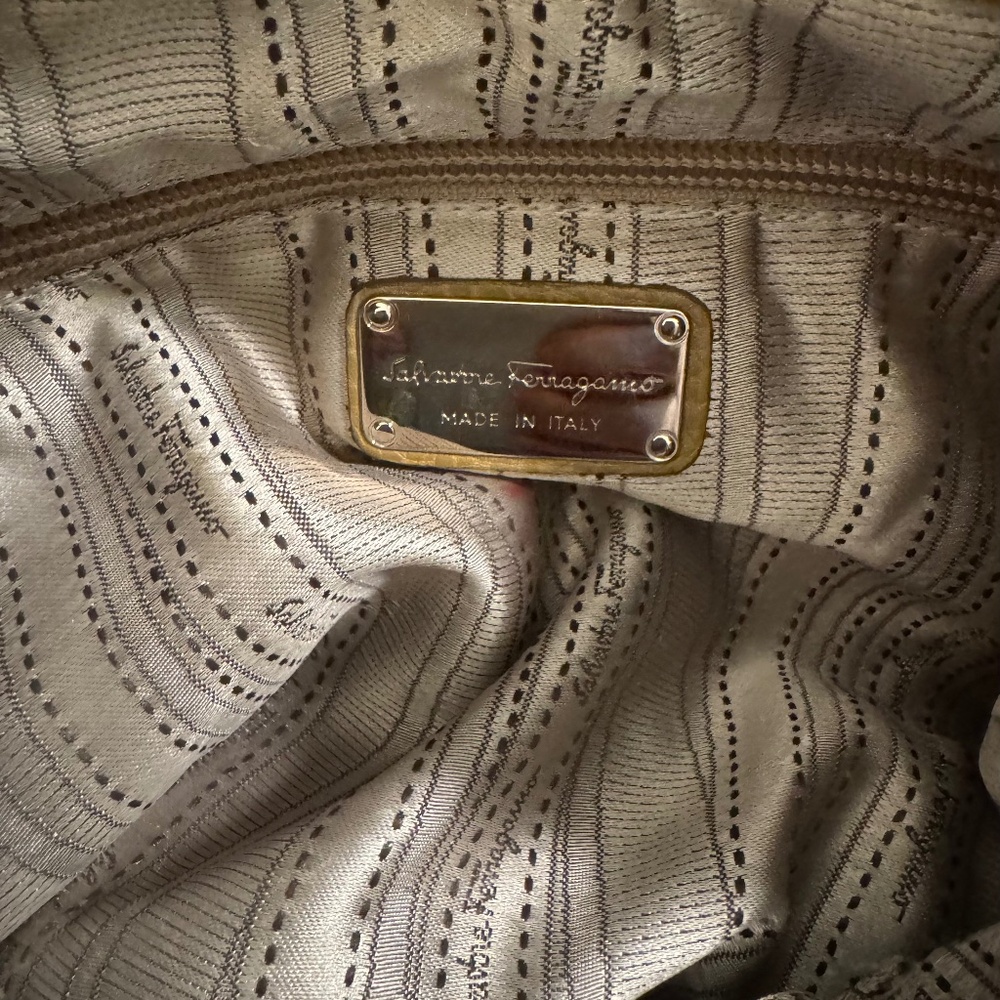 Salvatore Ferragamo Slouchy Pebbled Leather Bucket Bag Slouchy